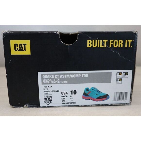Caterpillar P91334 Women's Sz 10M Tile Blue Quake Composite Toe Work Shoes - Picture 13 of 13